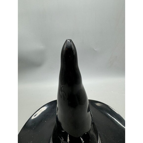 Pewter Black Witch Hat Halloween Decor With Silver Buckle & Hollow Base READ - Picture 3 of 6